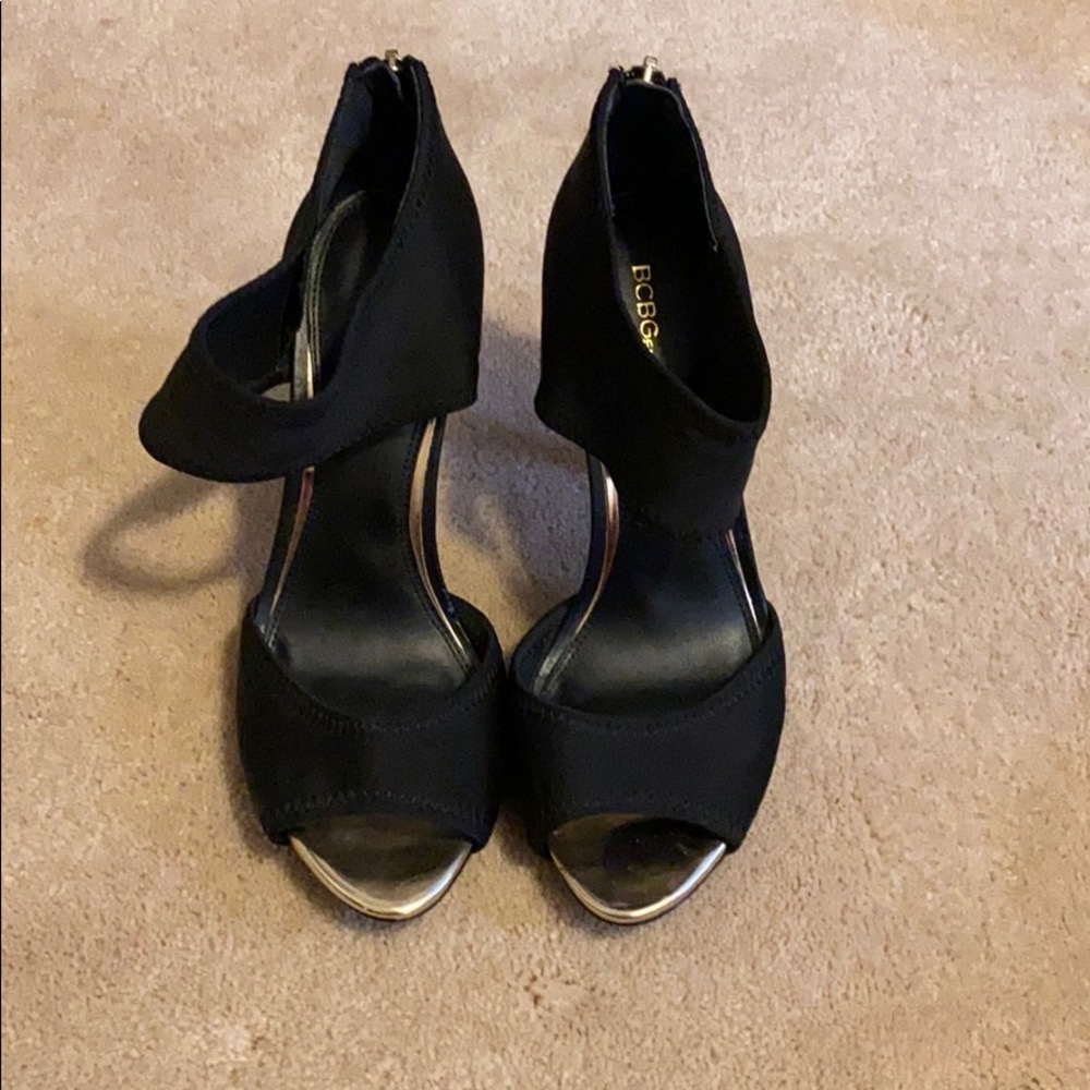 COPY - BCBGeneration black heels with gold zipper